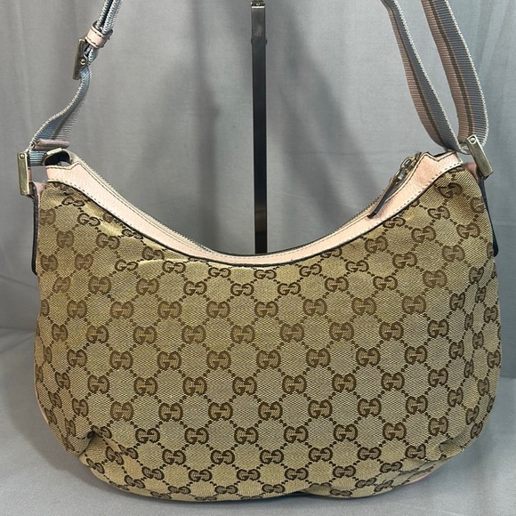 Gucci Monogram Half Moon Crossbody Bag - Picture 3 of 12